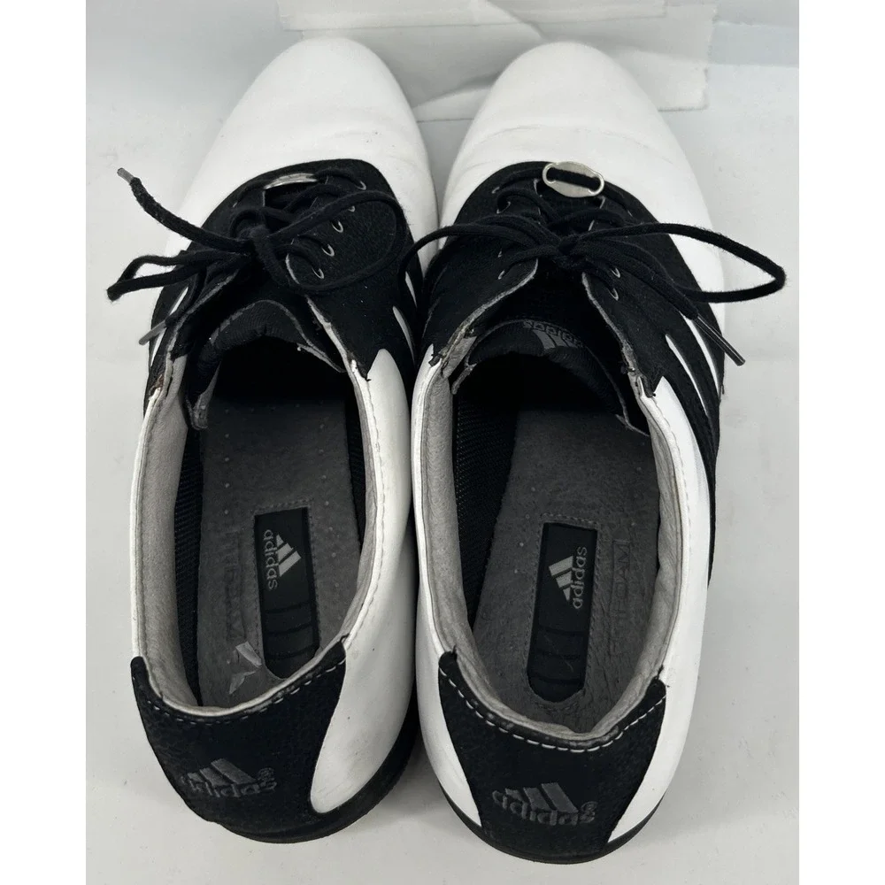 Adidas‎ MC Z-Traxion Golf Shoes White With Black Stripes Men's 11.5